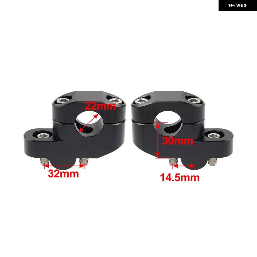 並行輸入品 オートバイ 7/8インチ 22MM オフセット ハンドルバー クランプ マウント ライザー ホンダ スズキ ヤマハ カの画像