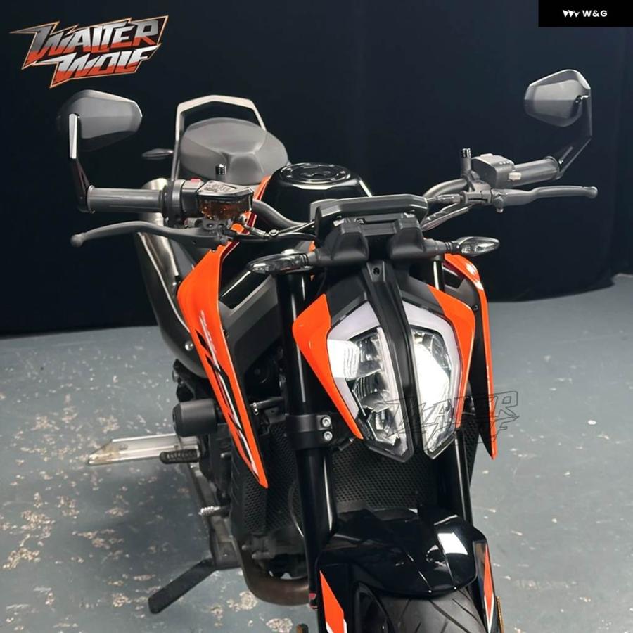 並行輸入品バイク 調整式バックミラー 690 790 890 DUKE /R 790DUKE 890DUKE 690 DUKE E9認証 ハンドルバー エンドミラー