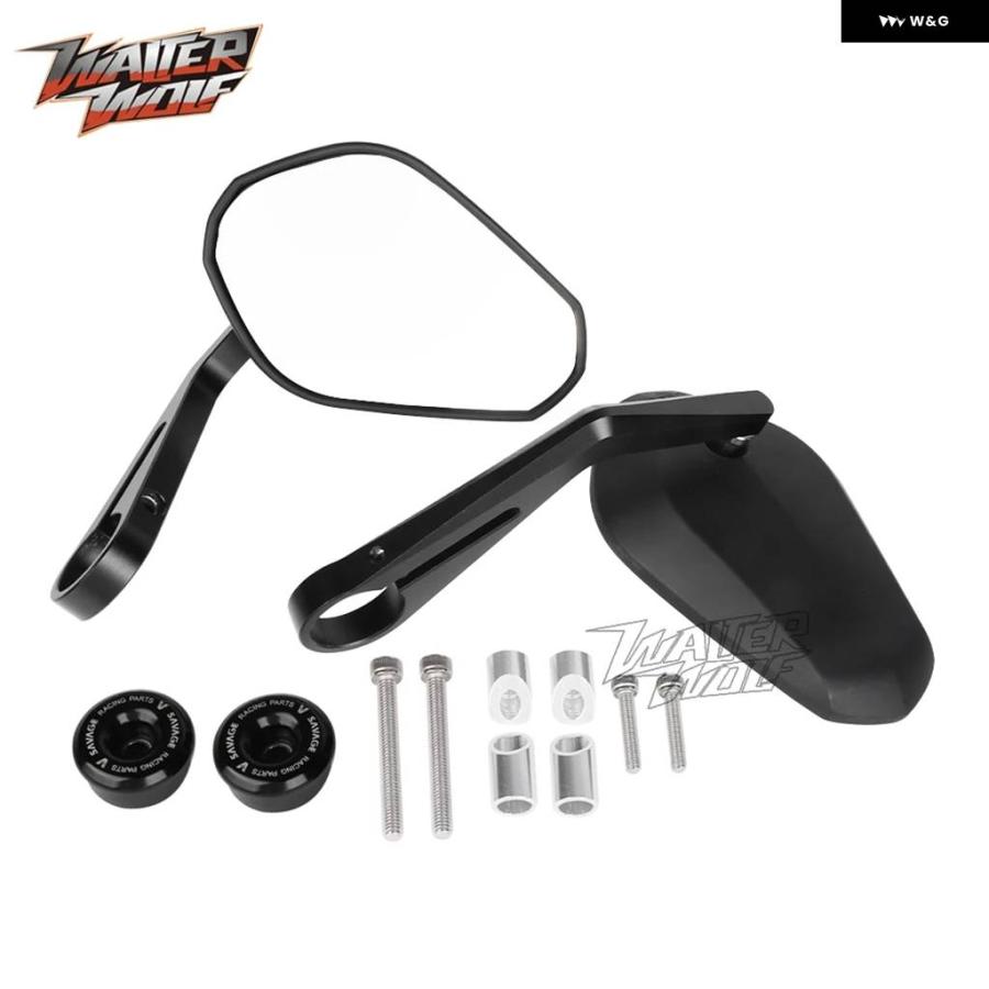 並行輸入品バイク 調整式バックミラー 690 790 890 DUKE /R 790DUKE 890DUKE 690 DUKE E9認証 ハンドルバー エンドミラー