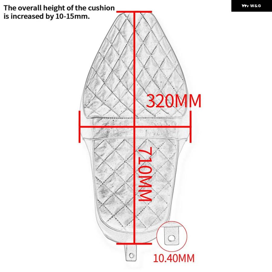 並行輸入品ホンダ REBEL CM DCT CM1100 CMX1000 フロントドライバー リアパッセンジャー ピリオンシート ワンピースホールシート クッション 2021-2025_7
