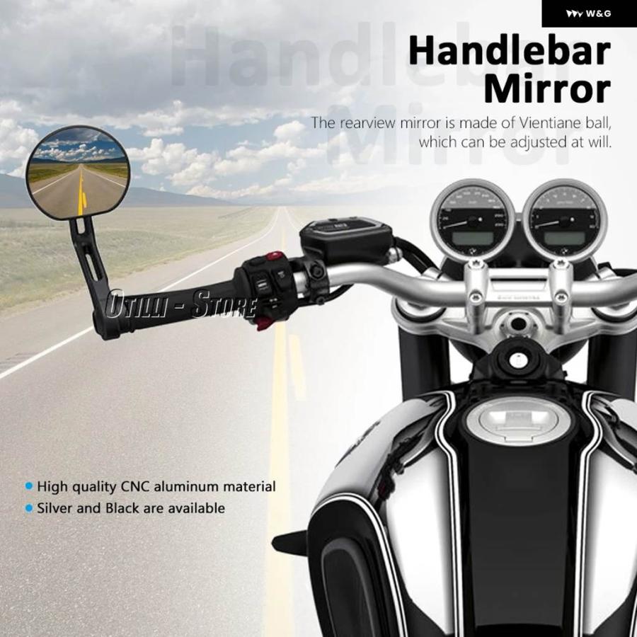 並行輸入品バイク リアビュー ハンドルバー エンドサイドミラー BMW