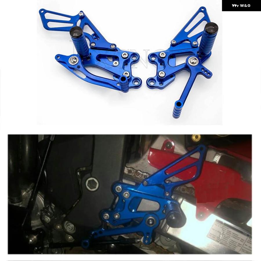 ブランド登録なし - 並行輸入品ホンダ CBR600RR 2003-2006 自動二輪車 フットレスト 後押し仕かける CNC軽銀 フットペグ