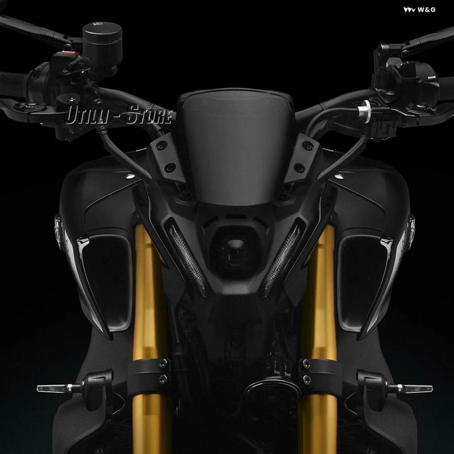 並行輸入品オートバイ MT09 ツーリング スポーツ ウィンドスクリーン ウインドシールド サポート キット デフレクター付き ヤマハ MT-09 SP MT09 2021 -の画像