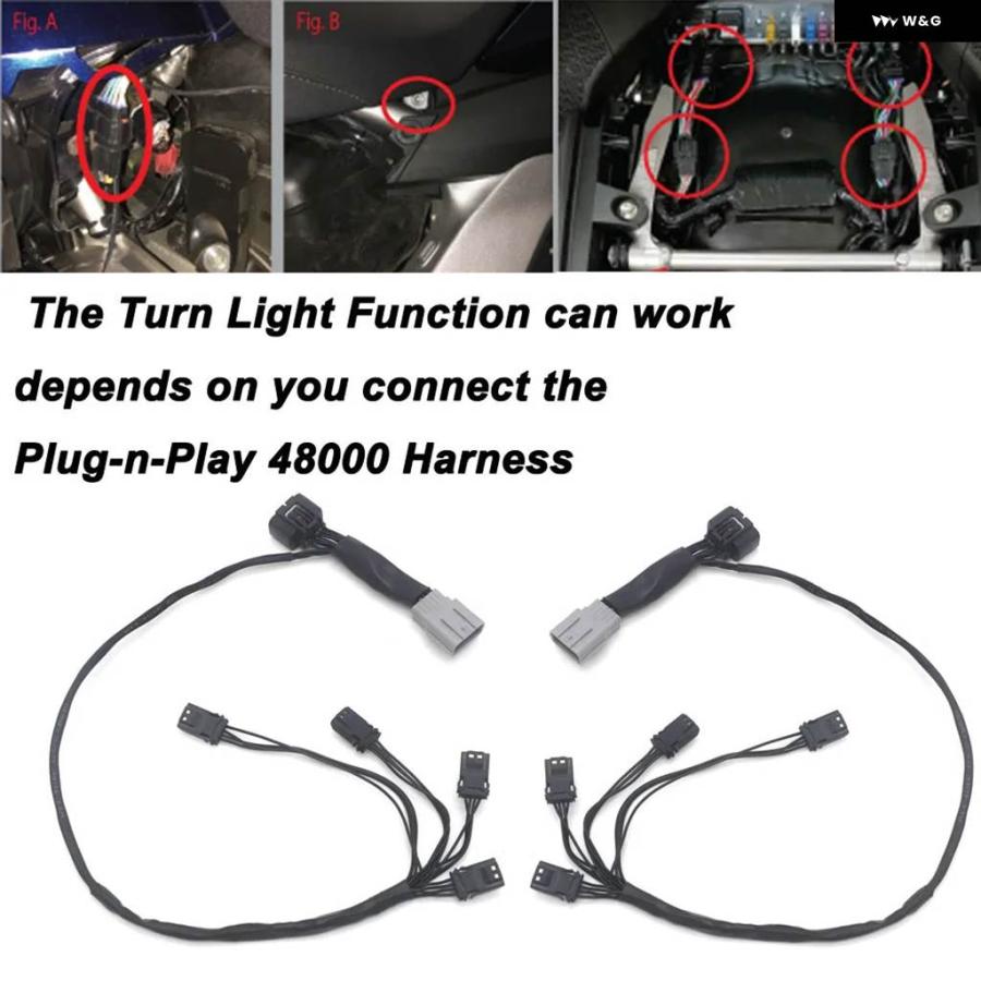 並行輸入品ホンダ ゴールドウィングF6B 2018-UP 2020 2021年GL1800 バイク ブラッククローム LED フォーク マウント ナビライトとローターカバー_13