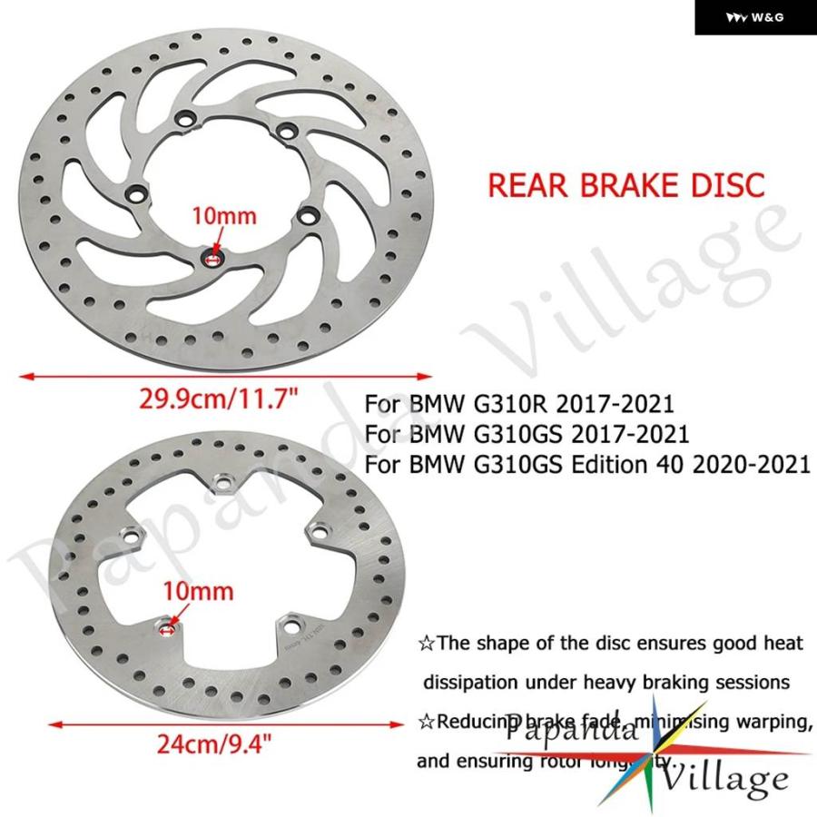 並行輸入品BMW リア ブレーキディスク ローター BMW G310R G310GS 17-21 G310GS エディション40 20-21ホイールブレーキプレート_5