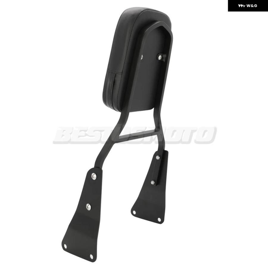 並行輸入品バイク ブラック/クローム乗員用バックレスト シーシーバー カワサキ バルカン1500 VN1500 クラシック 1986-2013