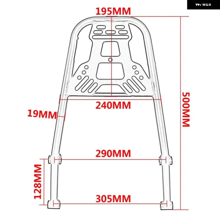 並行輸入品ホンダ CL250 CL300 CL500 CL250 300 500 2023 - 2025年用リア キャリア 架 キャリア ケース サポート ホルダー ブラケット