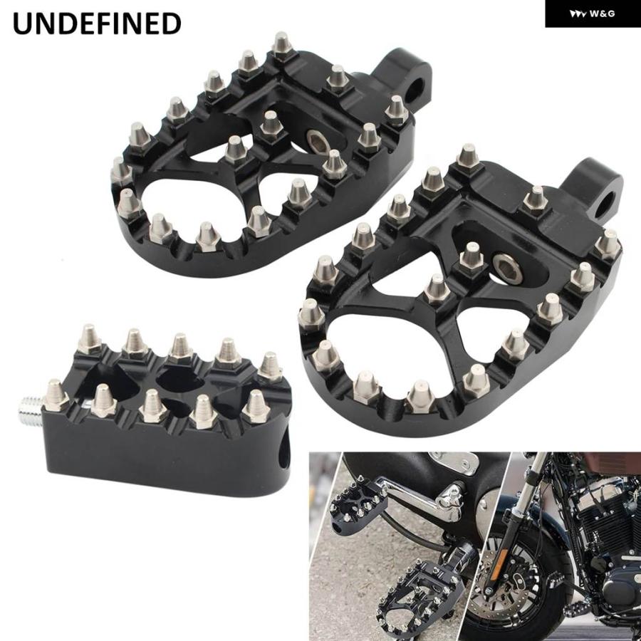 並行輸入品 バイク 用 フットペグ MX ワイド ファットペダル シフター ペグ ハーレー スポーツスター 1200 ダイナ ストリート ボブの画像