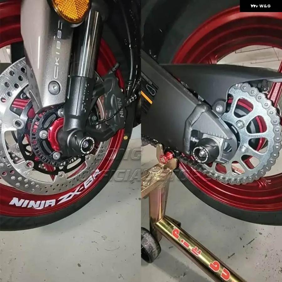 並行輸入品 MT-09 フロント リア アクスル フォーク クラッシュ スライダー ホイール プロテクター ヤマハ MT-09 SP GNE4 2024 2025 オートの画像