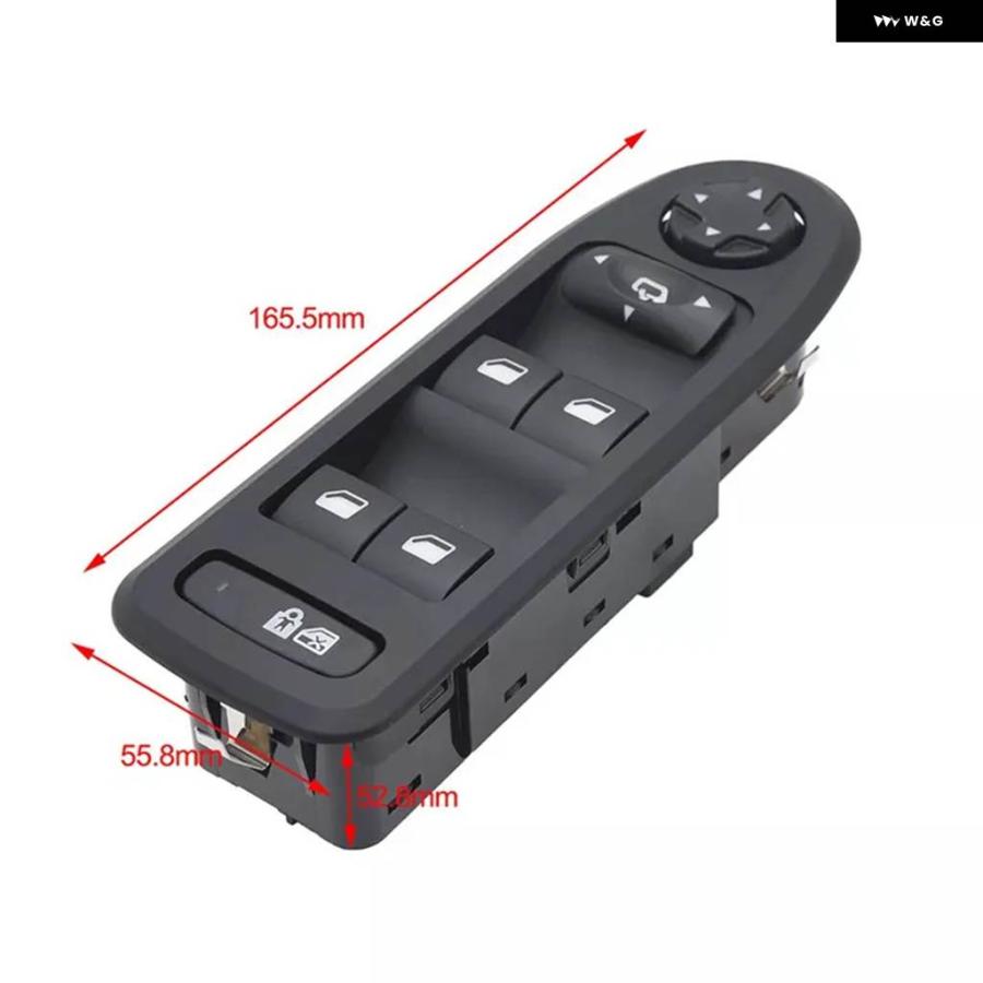 並行輸入品 ウィンドウリフター ボタン パワーウィンドウスイッチ プジョー 308 2007-2013 508 2009-2017 シトロエン C5 2008-2015 9805450の画像