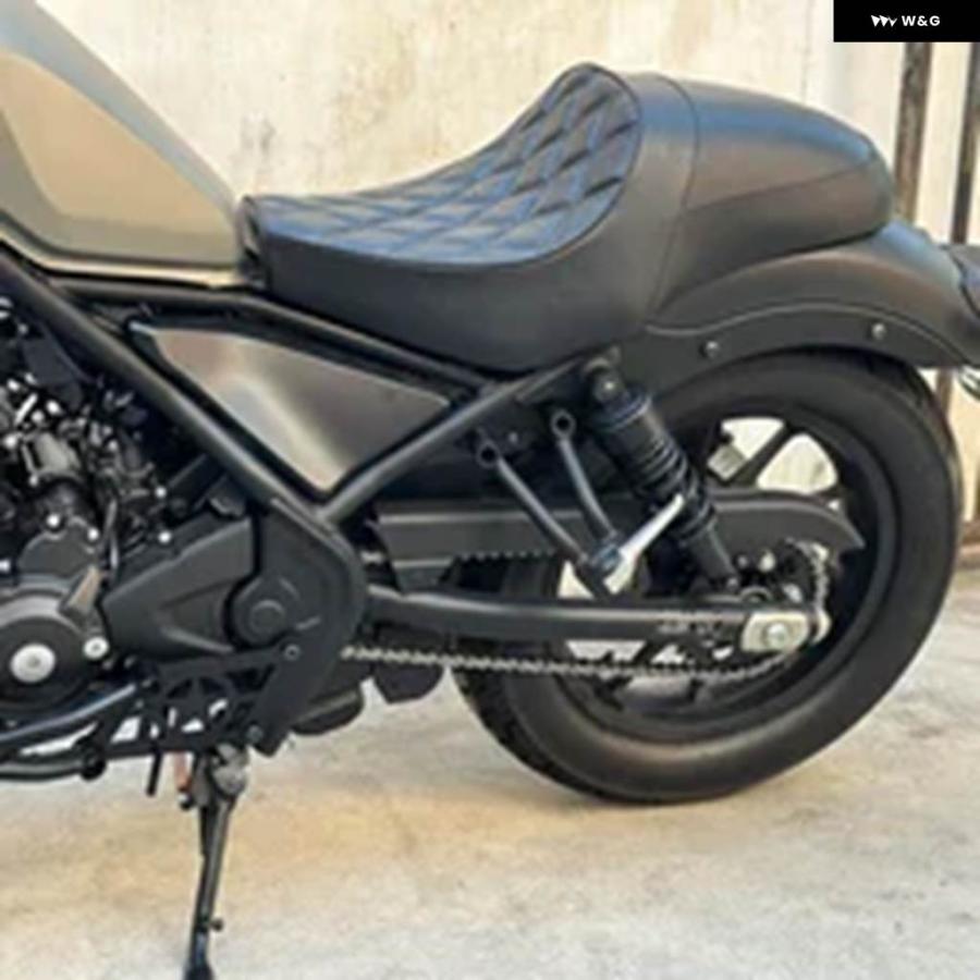 並行輸入品 オートバイ ライダー ソロシート ドライバー ローサドル ピリオン CM500 CM300 ホンダ CMX 300 CM 500 REBEL CMX300 CMX500の画像