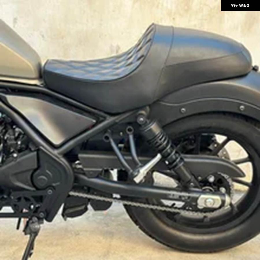 並行輸入品 オートバイ ライダー ソロシート ドライバー ローサドル ピリオン CM500 CM300 ホンダ CMX 300 CM 500 REBEL CMX300 CMX500の画像