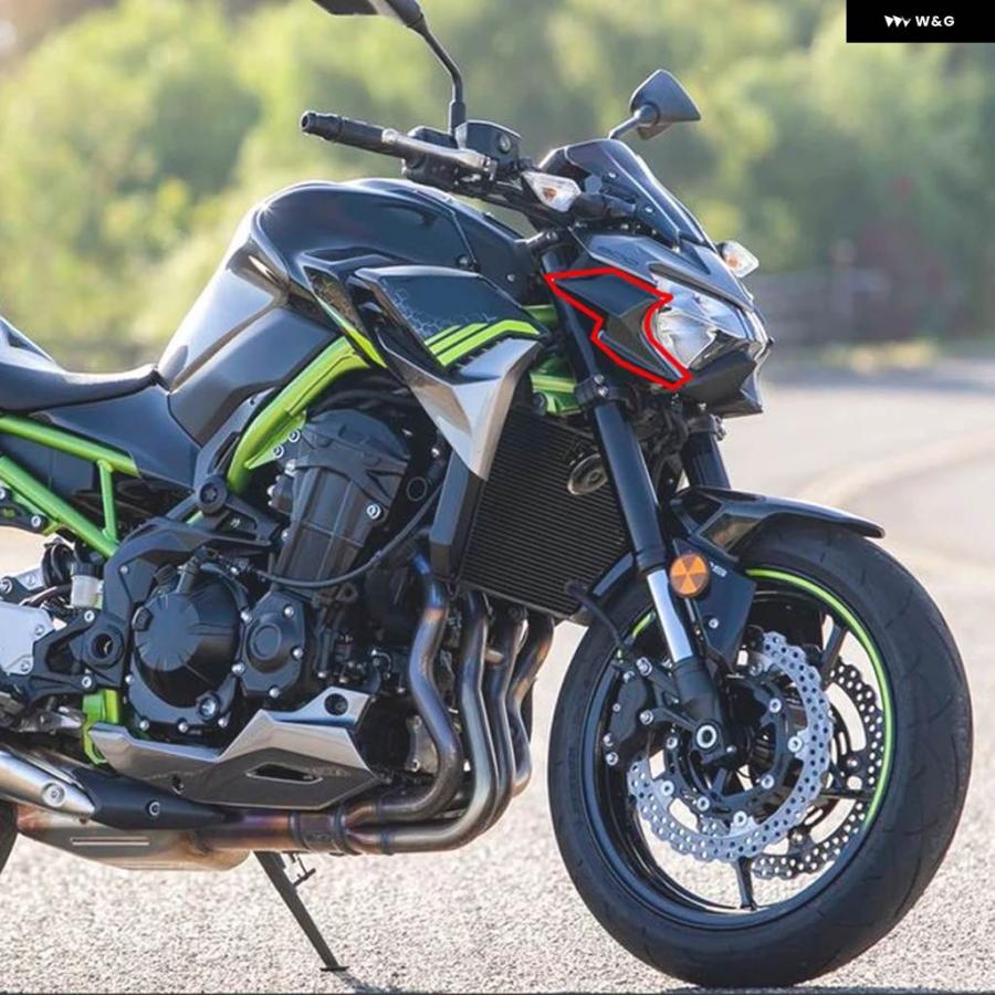 並行輸入品 2024 Z900 オートバイ ヘッドライト ヘッドランプ パネル フェアリング カウル カワサキ 2020-2023 Z-900 パーツ フロントサイの画像