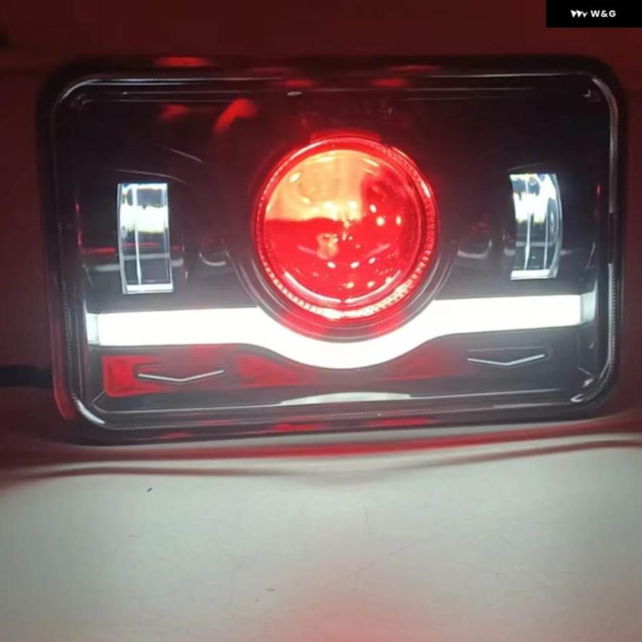 ブランド登録なし - 並行輸入品 4X6in LED点火装置 シールドビーム 尖端照明ランプ DRL 4X6in 自動自転車 前照灯 DRZ ホンダ XR 自動自転車