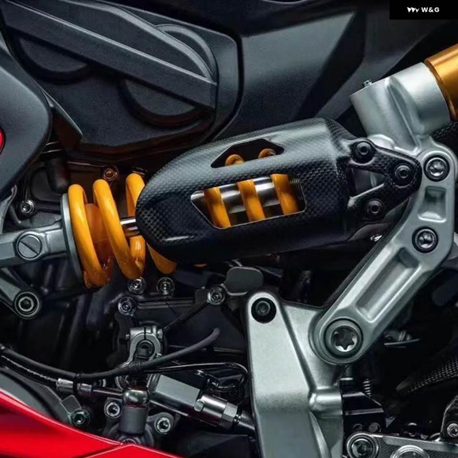 並行輸入品 ドゥカティ STREETFIGHTER V2 PANIGALE V2 899 959 1199 1299 カーボン ショック アブソーバー カバー オートバイの画像