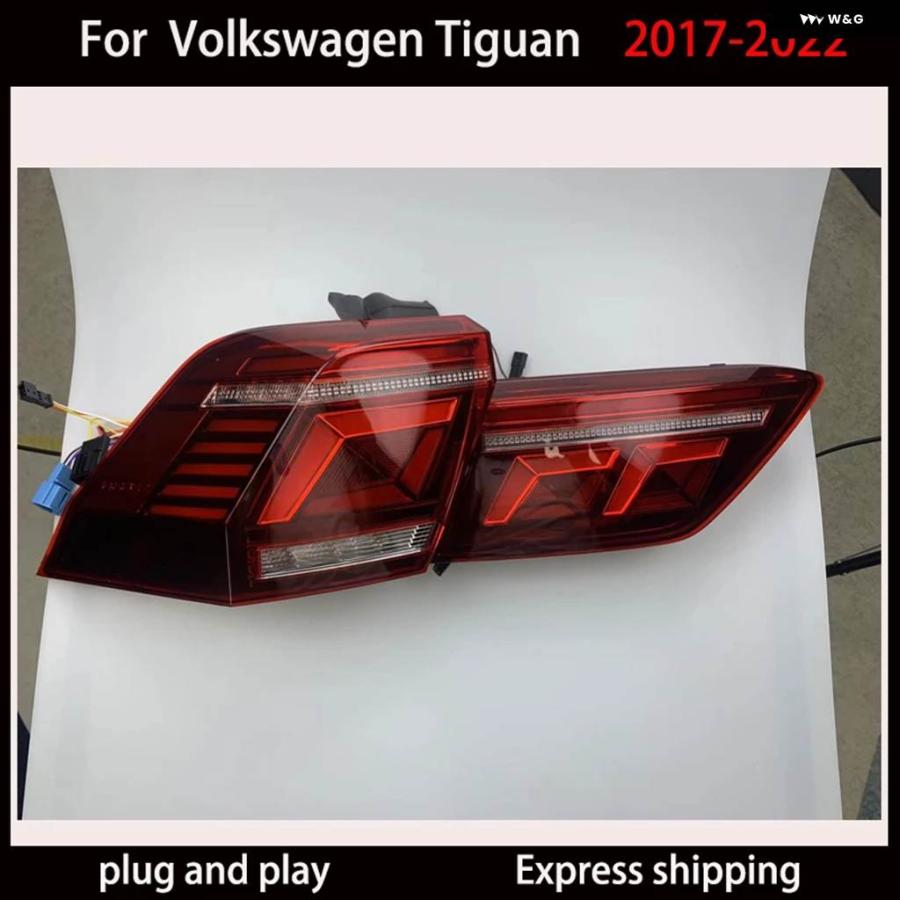 並行輸入品 フォルクスワーゲン ティグアン 2017-2022 LED テールライト アセンブリ ダイナミックシグナル ウィンカー DRL ブレーキライト_6
