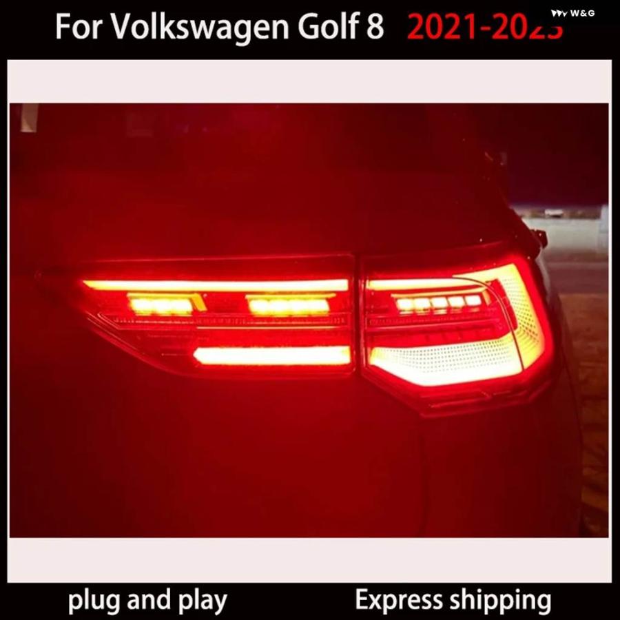 並行輸入品 車種別テールランプ VW ゴルフ 8 テールライト 2021-2023 ゴルフ 8 LED テールライト ゴルフ MK8 リアストップDRLブレーキ_6