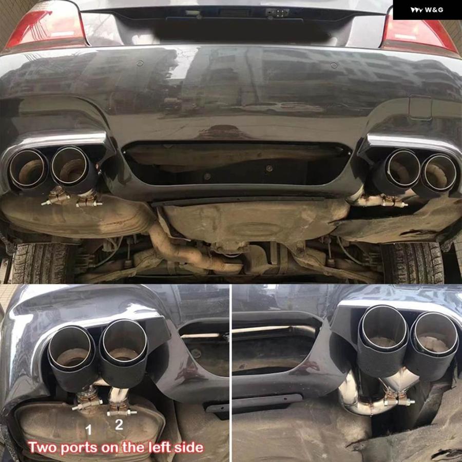 並行輸入品 排気テール パイプ BMW 5シリーズ E60 525I 523I 520I 530I M5 MT バンパー クアッドマフラー 排気 システムの画像