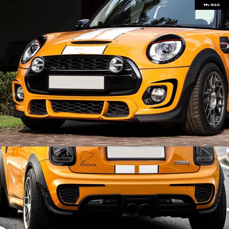 並行輸入品 車 ミニ クーパー JCW F55 F56 F57 コンパートメント フロント バンパー ラップ ベント バンパー デコレーション ステッカーの画像