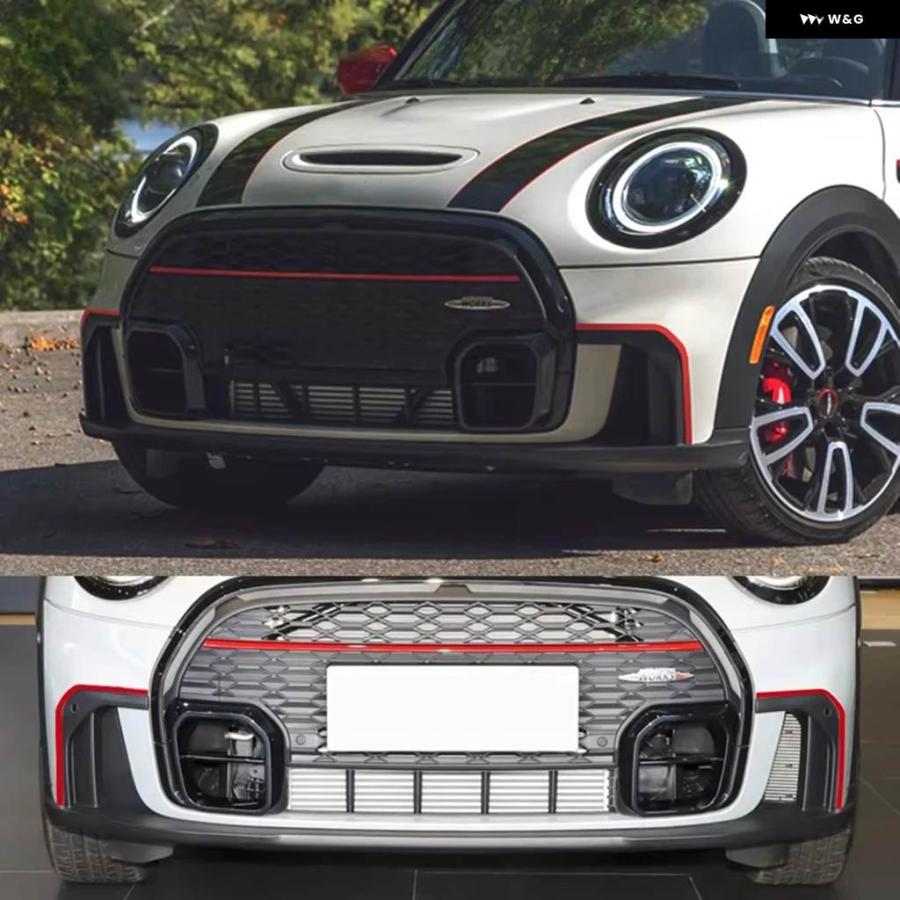 並行輸入品 車 ミニ クーパー JCW F55 F56 F57 コンパートメント フロント バンパー ラップ ベント バンパー デコレーション ステッカーの画像