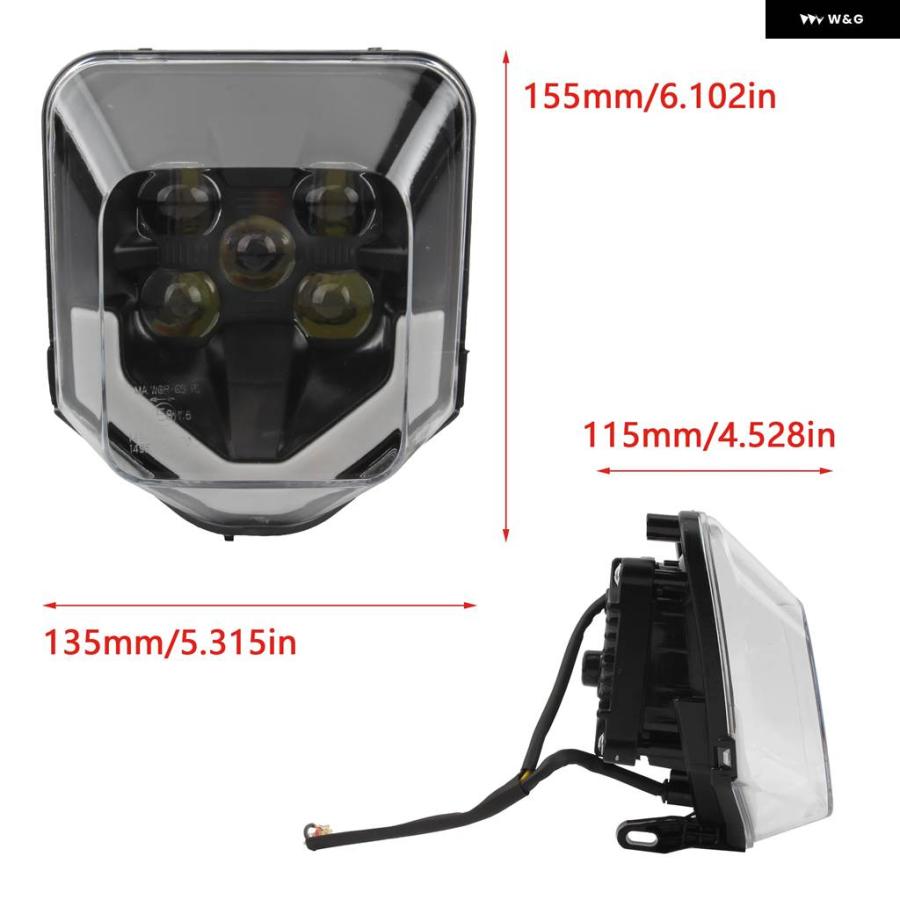並行輸入品 ハスクバーナ 701 TE 250 300 450 FC FE TC 125 300I ヘッドランプ エンデューロ ダート バイク バイク LED ヘッドラの画像