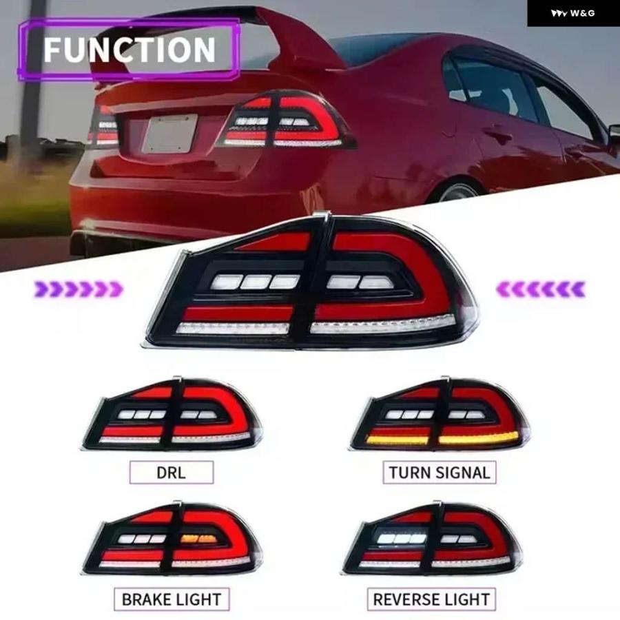 並行輸入品 ホンダ シビック FD1 FD3 タイプR 2005-2012用 LED テールライト ホンダ シビック FD2 2012用 第8世代 テールライト_6
