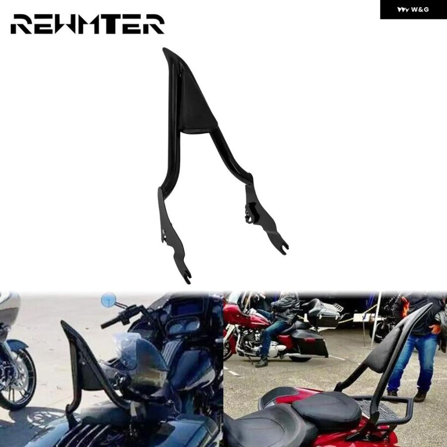 並行輸入品 オートバイ 着脱式パッセンジャー シーシーバー バックレスト ハーレー ツーリング ストリート ロードグライド ロー_3