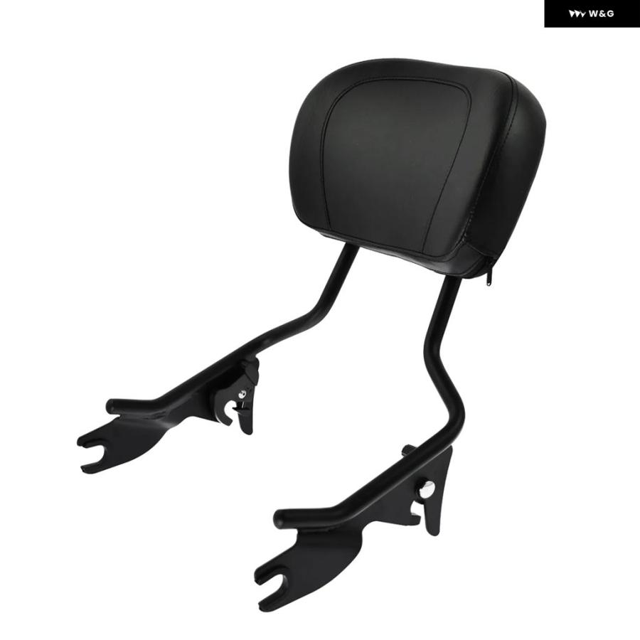 並行輸入品 オートバイ 着脱式 シーシーバー パッセンジャーリアバックレスト パッド ハーレー ツーリング ストリートグライド_4