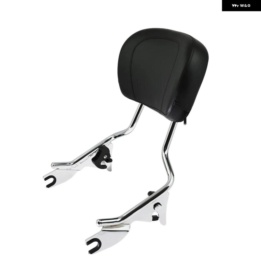並行輸入品 オートバイ 着脱式 シーシーバー パッセンジャーリアバックレスト パッド ハーレー ツーリング ストリートグライド_7