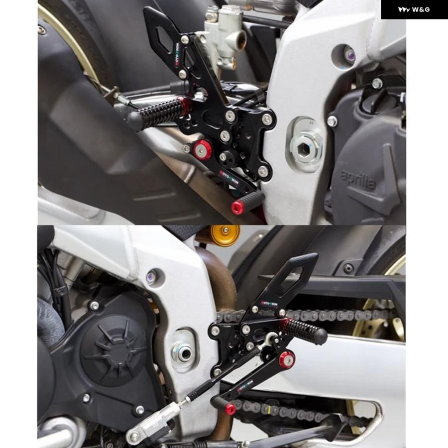 並行輸入品 MOTO-TRON バイク リアセット フットレスト アプリリア RSV4 TUONO V4 2017-2024_6