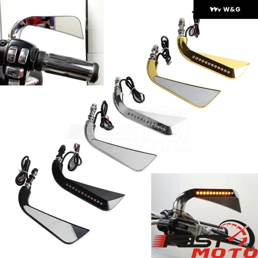並行輸入品 オートバイ バイク バックミラー LEDフロントウィンカー ハーレー VROD VRSCF エレクトラグライド カスタム 90-14 オートバイ バイク バックミ_4