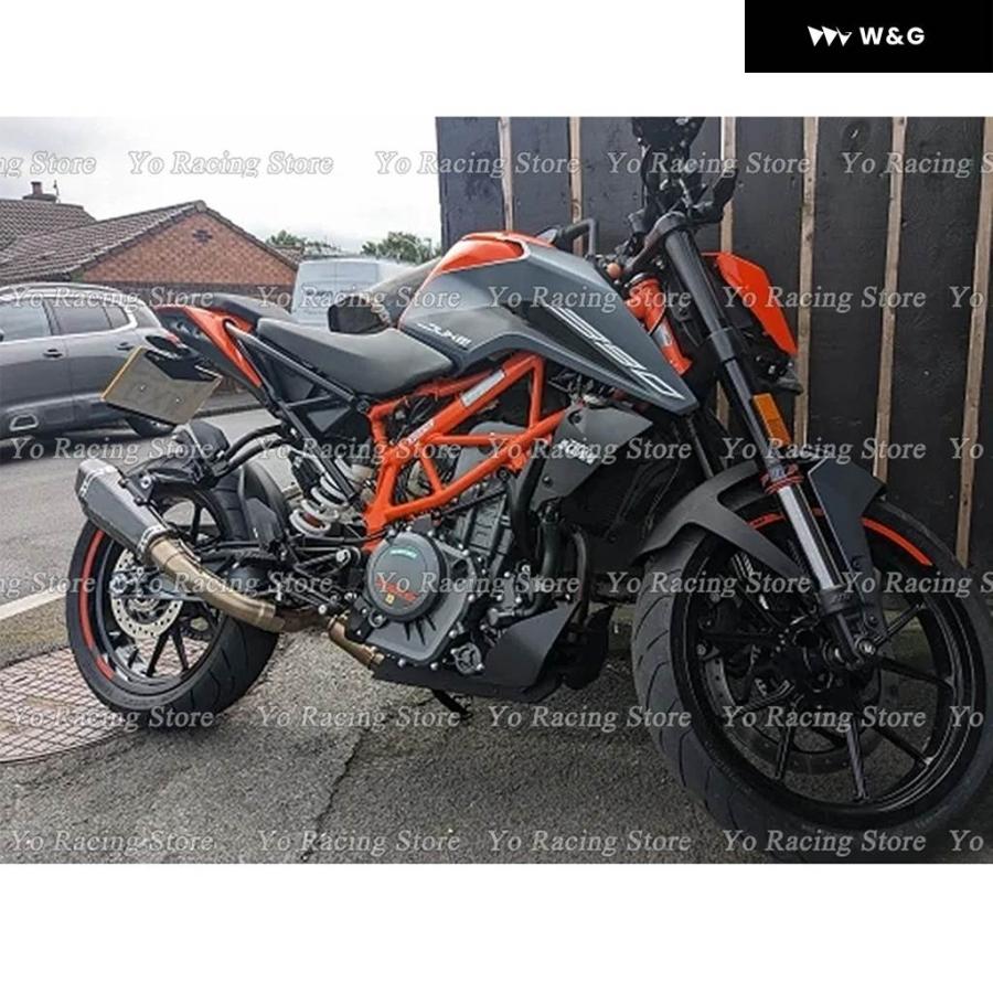 並行輸入品 スリップオン KTM DUKE200 DUKE 200 2020-23 年 オートバイ バイク 排気 システム ステンレス 51MM ミッドリンク パイプ エスケープ_5