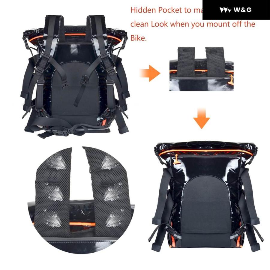 並行輸入品 40-65L 大容量 防水 オートバイ バイク シーシーバー バッグ ツーリング用 キャリア テールラックバッグ バックパック ハーレー ゴールドウィン