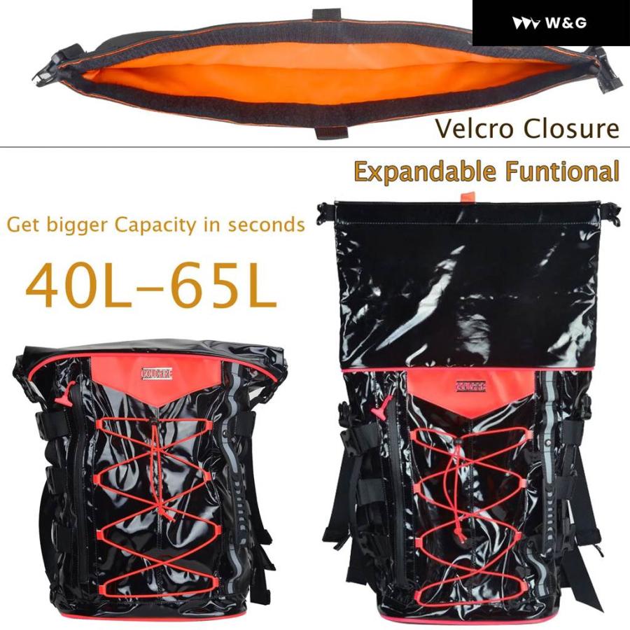 並行輸入品 40-65L 大容量 防水 オートバイ バイク シーシーバー バッグ ツーリング用 キャリア テールラックバッグ バックパック ハーレー ゴールドウィン