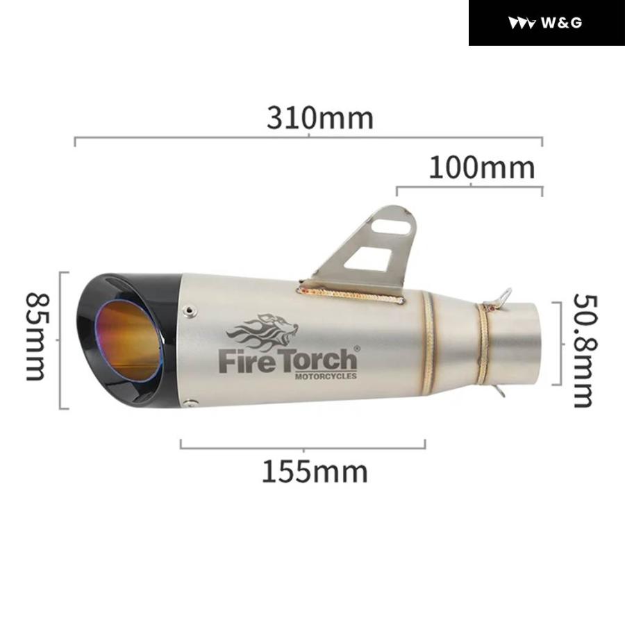 並行輸入品 オートバイ バイク 排気 エスケープ システム 51MM インターフェース ミッドリンク パイプ マフラー MOTO DBキラー スリップオン スズキ DR160_12