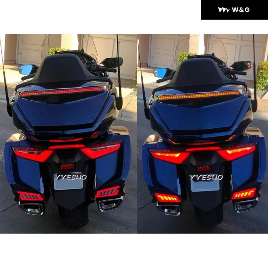 並行輸入品 ゴールドウイング 1800 GL1800 オートバイ バイク リア サドルバッグ サドルバッグ ウィンカー LEDライト ランプ ホンダ ゴールドウイング 180