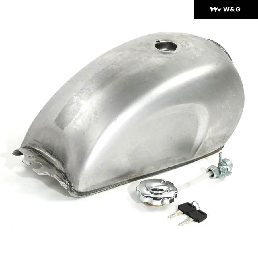 並行輸入品 オートバイ バイク 未塗装 9L/2.4ガロン ガス燃料タンク