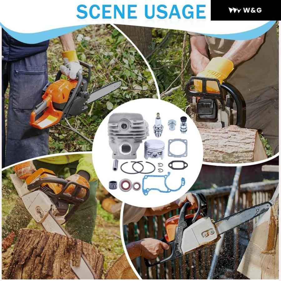 並行輸入品  44.7MM ビッグボア シリンダー ピストンキット STIHL 026 MS260 026PRO ガスケットセットの画像