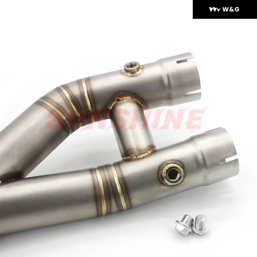 並行輸入品  ヤマハ YZF-R1 排気 オートバイ バイク ミッド パイプ リンク カスタム スリップオン モトクロス ステンレの画像