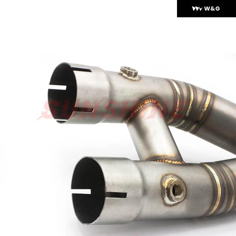 並行輸入品  ヤマハ YZF-R1 排気 オートバイ バイク ミッド パイプ リンク カスタム スリップオン モトクロス ステンレの画像