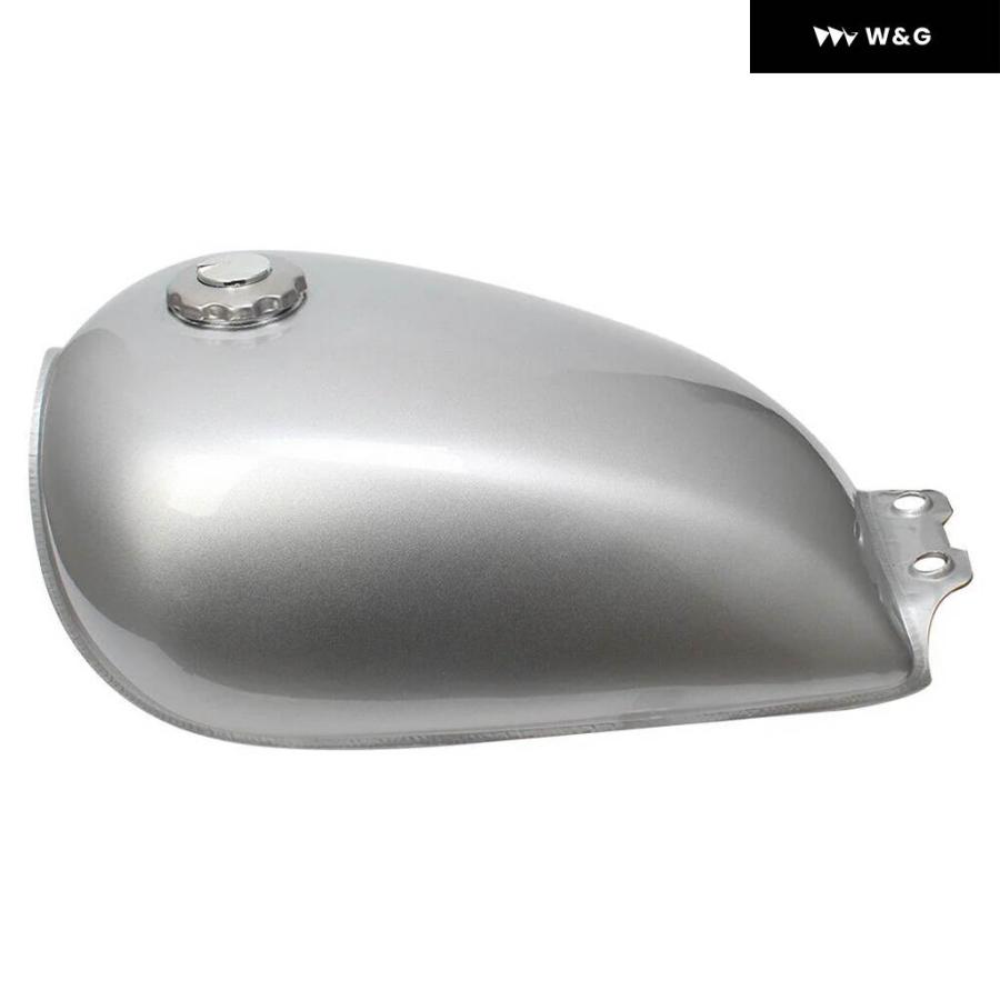 並行輸入品 オートバイ バイク シルバー 9L 2.4ガロン ガス燃料タンク スズキ GN125 GN250 全モデル 汎用 カ