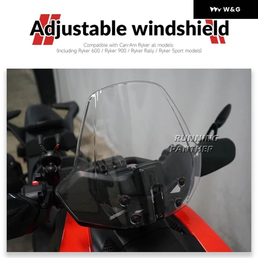 並行輸入品  CAN AM RYKER 600 900 スポーツラリーエディション フロント半クリアクリアハードコートウインドシーの画像