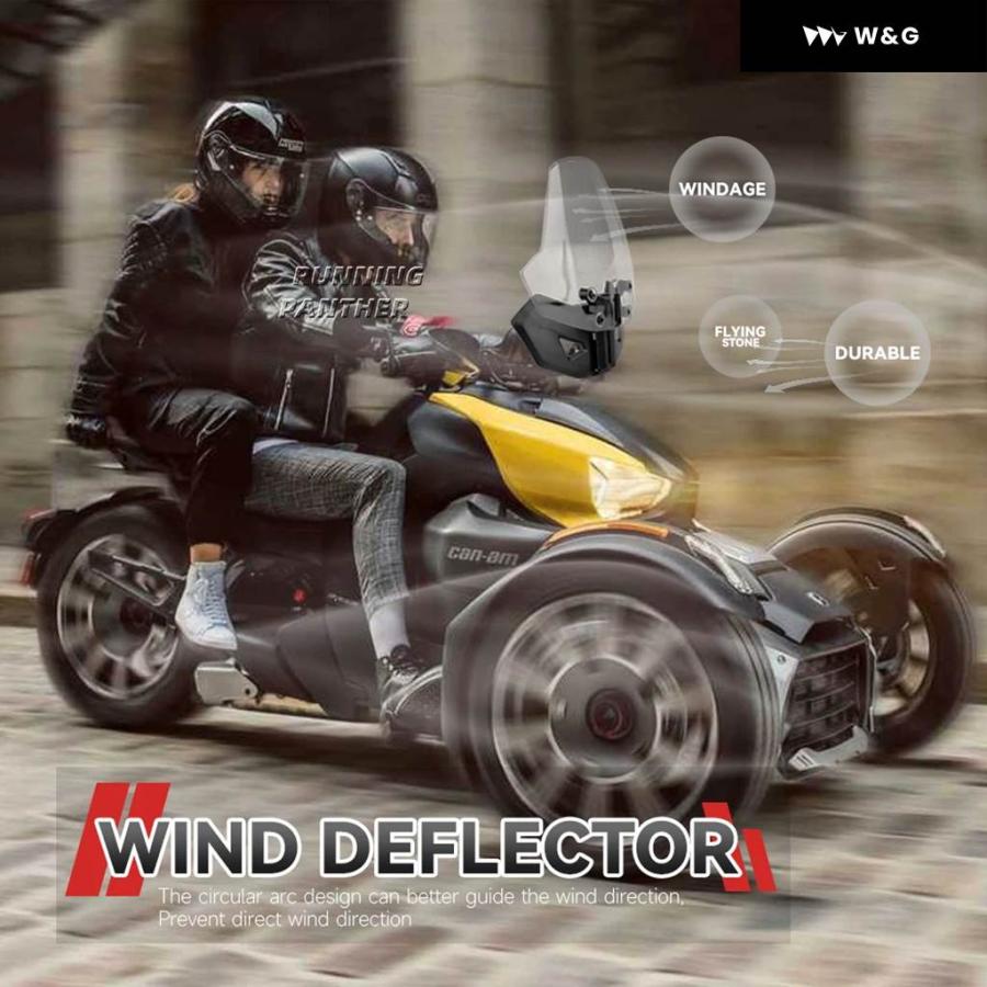 並行輸入品  CAN AM RYKER 600 900 スポーツラリーエディション フロント半クリアクリアハードコートウインドシーの画像