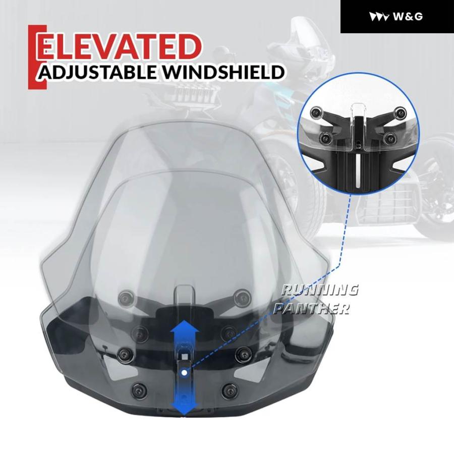 並行輸入品  CAN AM RYKER 600 900 スポーツラリーエディション フロント半クリアクリアハードコートウインドシーの画像
