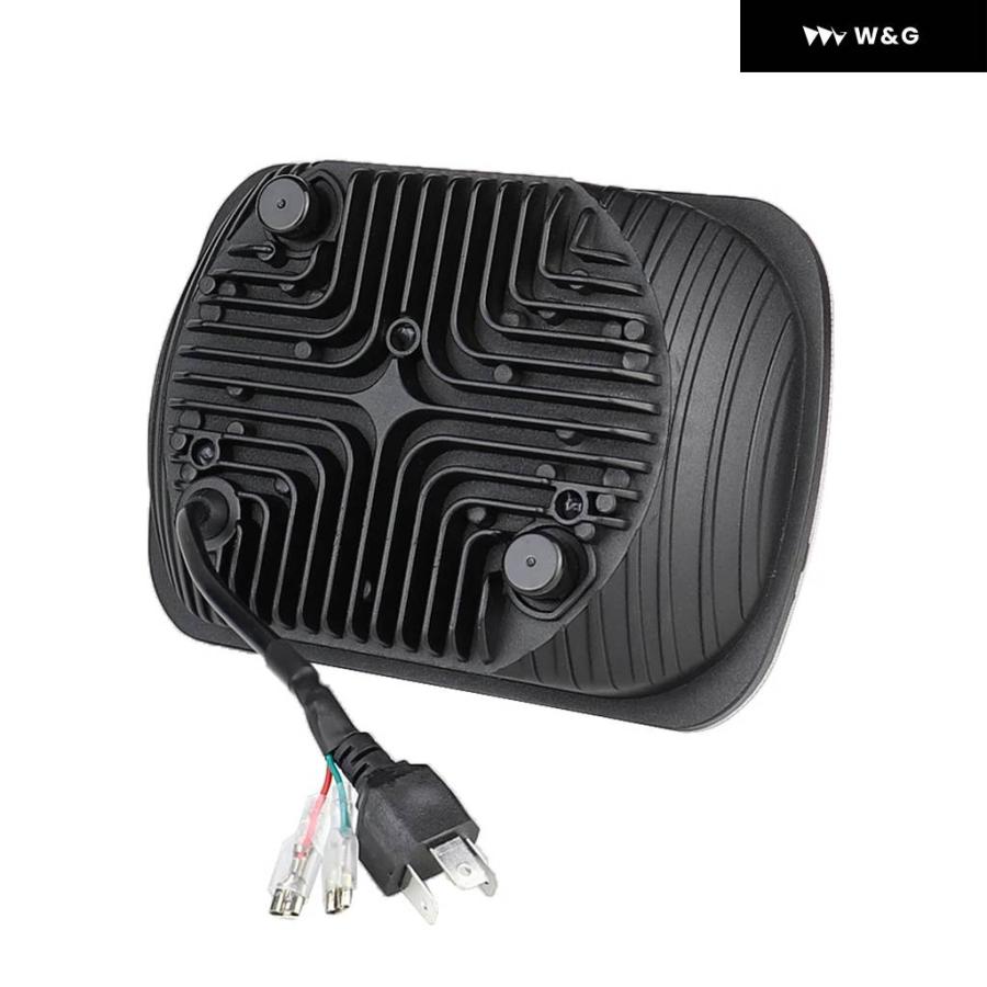 並行輸入品  5X7 スクエア LED カー ヘッドライト 7X6 ヘッドランプ DRL ウィンカー付き ジープ ラングラー YJの画像