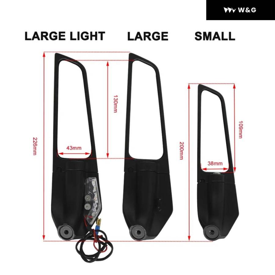 並行輸入品  ヤマハ YZF-R1 R1 2015-19 オートバイ バイク サイドミラー ウィング調整可能回転式バックミラーの画像