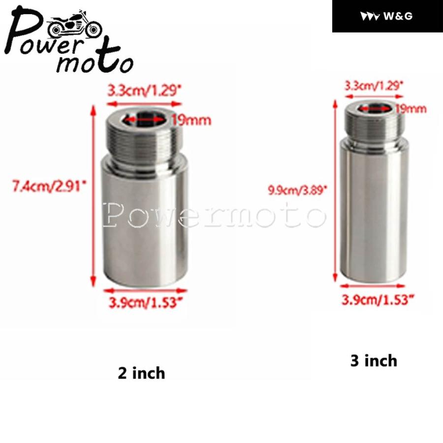 並行輸入品  オートバイ バイク フロント フォーク チューブ エクステンダー クローム 39MM フォーク チューブ 2インチ_7