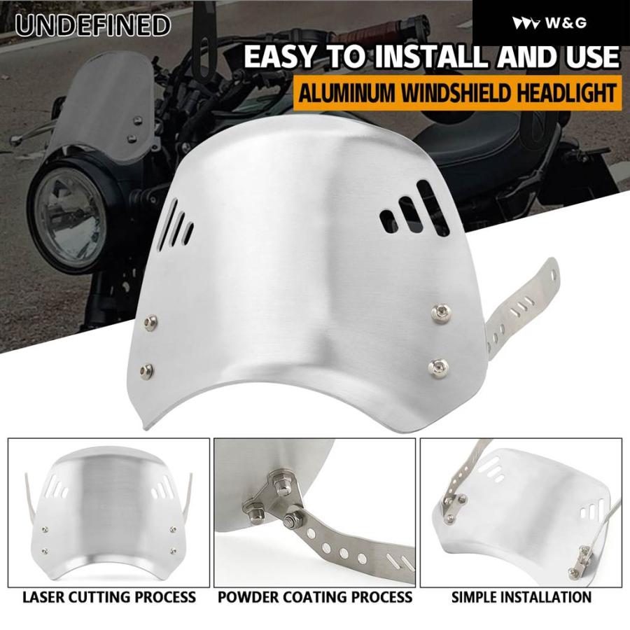 並行輸入品  カワサキ Z650RS Z650 オートバイ バイク アクセサリー アルミ レトロ ウィンドスクリーン 風防 ウィンの画像