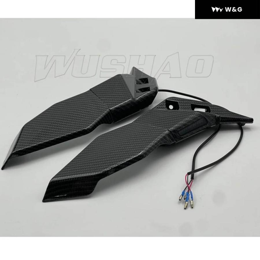 並行輸入品  オートバイ バイク カスタム バックミラー ウィング調整可能回転サイドミラー ウィンカー スズキ GSX250R Gの画像