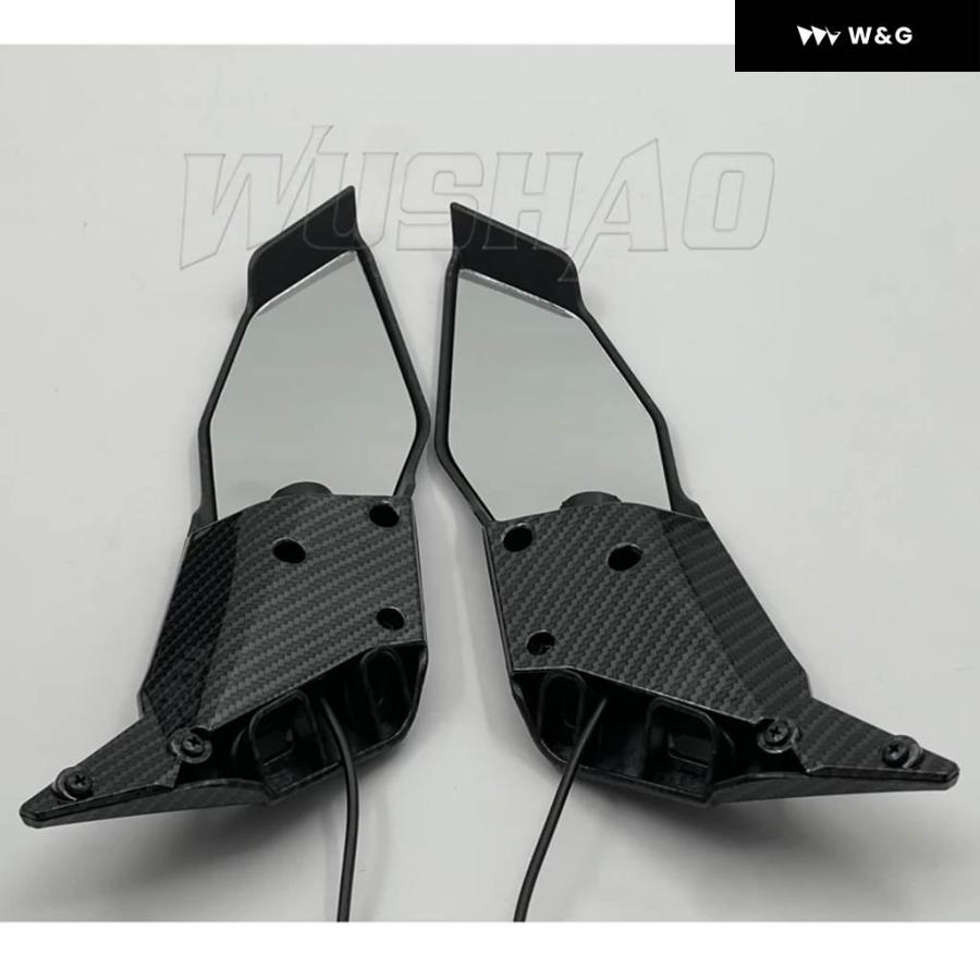 並行輸入品  オートバイ バイク カスタム バックミラー ウィング調整可能回転サイドミラー ウィンカー スズキ GSX250R Gの画像